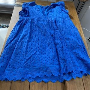 Blue dress with shorts and pockets